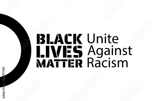 Black Lives Matter concept. Template for background, banner, poster with text inscription. Vector EPS10 illustration.