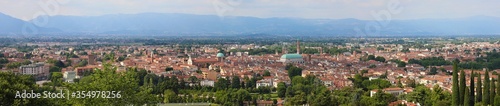 wide panoramic View of Vicenza City in Italy