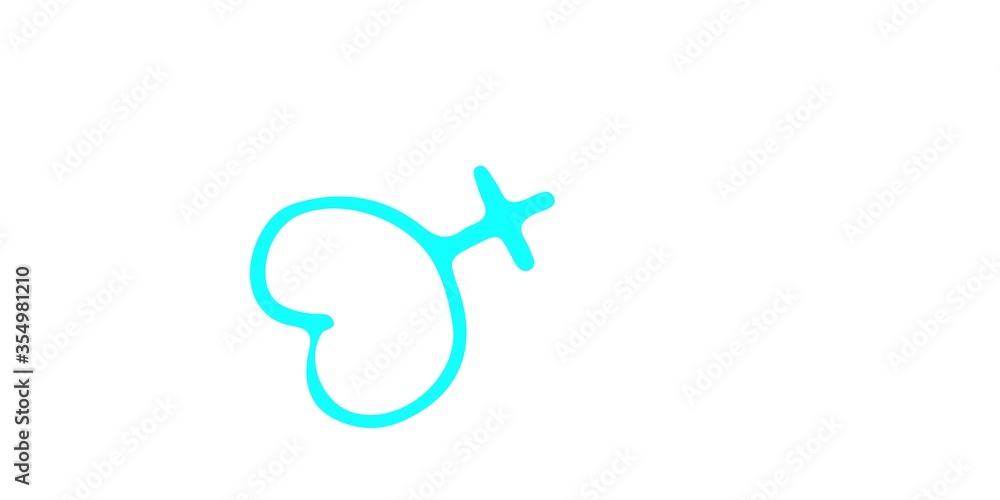 Light Pink, Blue vector backdrop with woman's power symbols.