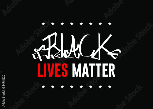 Black lives matter white letters on black background