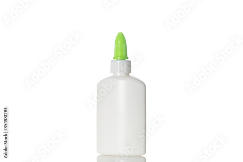 Bottle of glue isolated on white background.