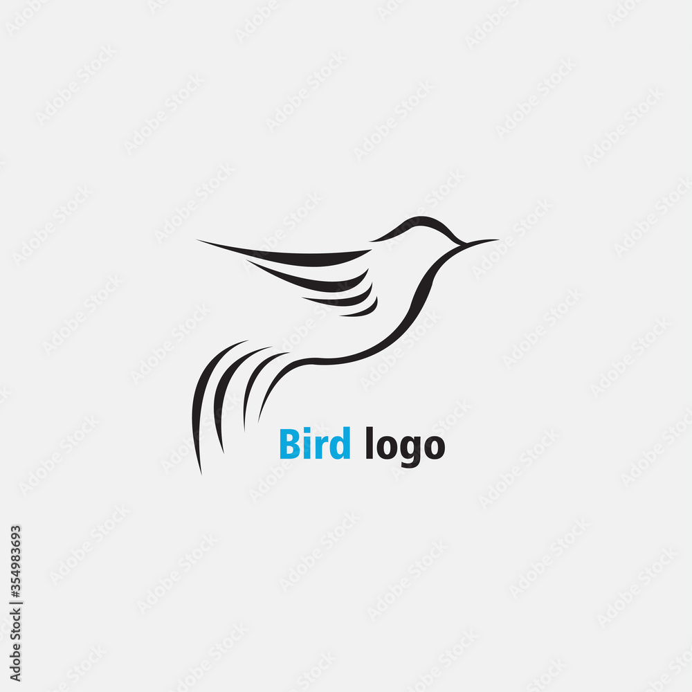 bird black illustration of a simple logo. vector design bird black illustration of a simple logo. vector design