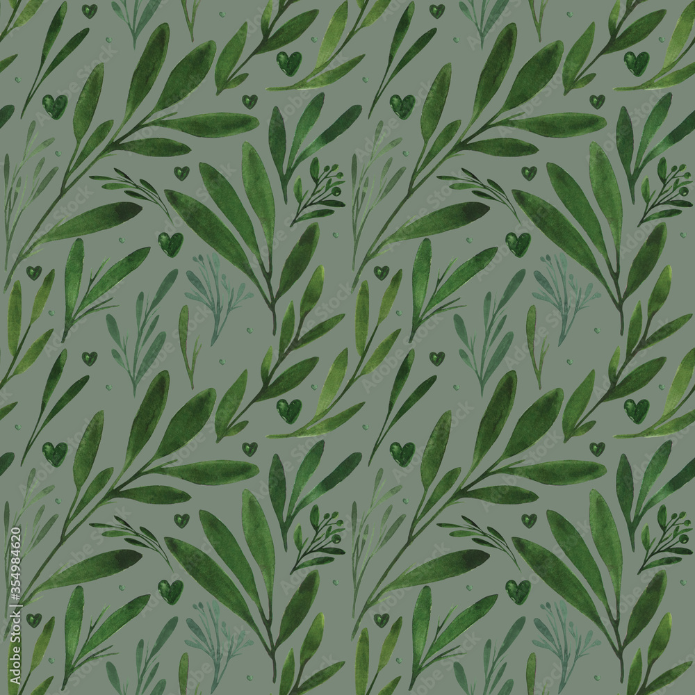 Spring seamless pattern, green and white background for your wedding. Spring seamless pattern, green and white background for your wedding.