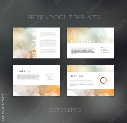Vector presentation template  page layout  brochure  booklet  leaflet  flyer design set