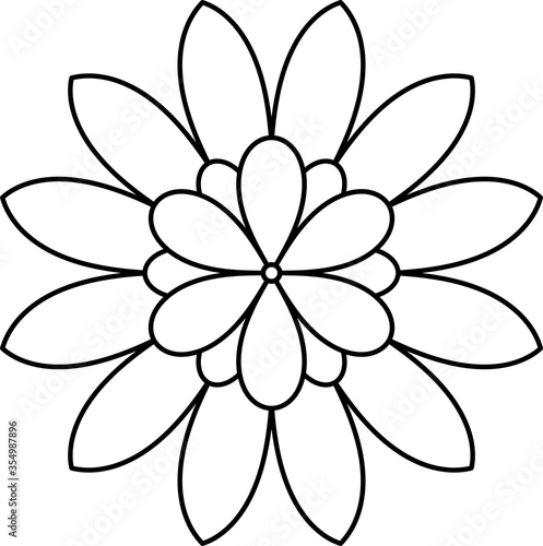 vector illustration flower design Mandala Pattern for DIY Projects, Crafts, Teaching Materials, and more.