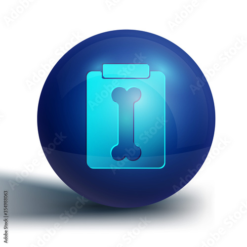 Blue X-ray shots icon isolated on white background. Blue circle button. Vector Illustration