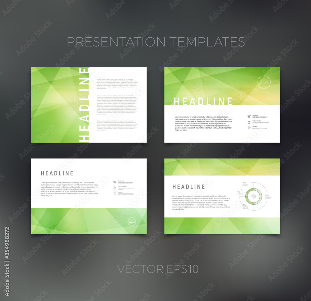 Vector presentation template, page layout, brochure, booklet, leaflet, flyer design set Vector presentation template, page layout, brochure, booklet, leaflet, flyer design set