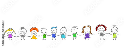 bambini per mano, girotondo, scuola, 