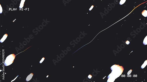 VHS / camcorder style RGB flare effects and light 1980 elements nostalgic background