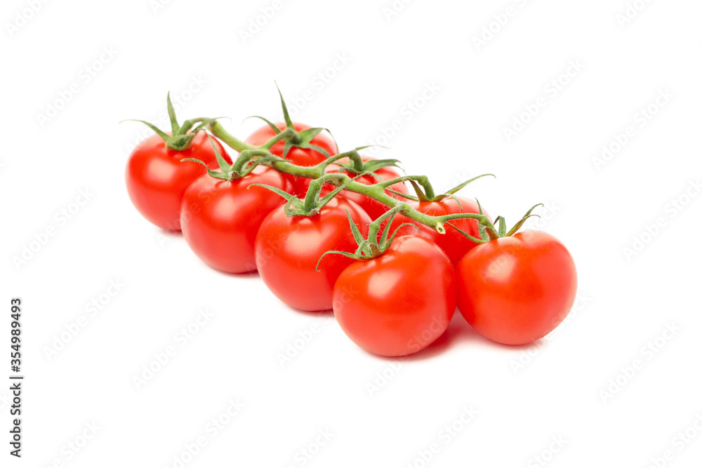 Fresh ripe tomatoes isolated on white background