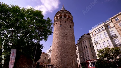 Galata Tower From Istanbul Turkiye.
