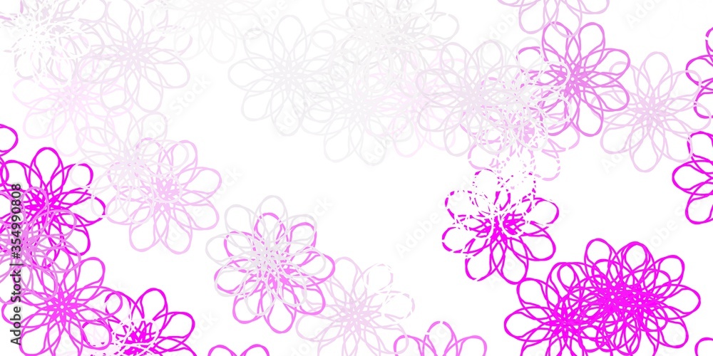 Obraz premium Light Pink vector natural layout with flowers.
