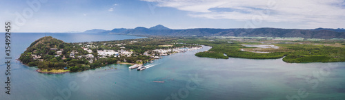 Port Douglas panoramic photo, aerial view.