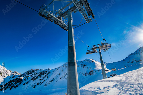 Cable car mast in Ötztal,Austria