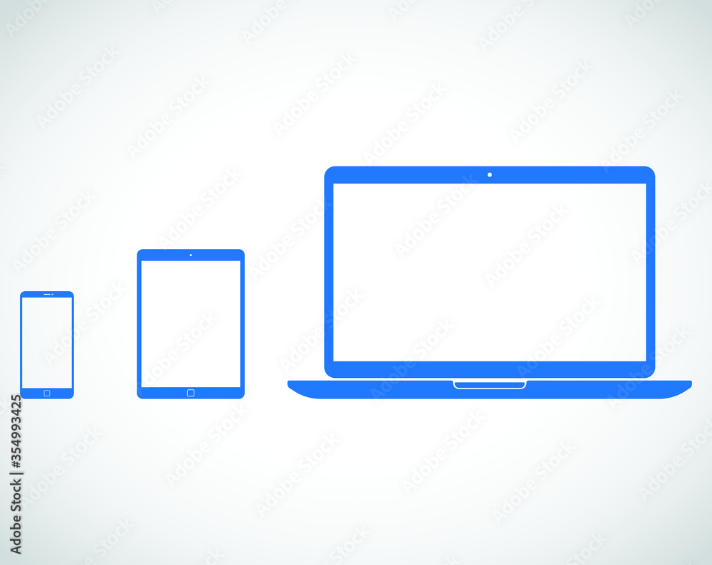device icon. mobile, laptop, tablet, desktop and monitor icon. vector device icon. mobile, laptop, tablet, desktop and monitor icon. vector