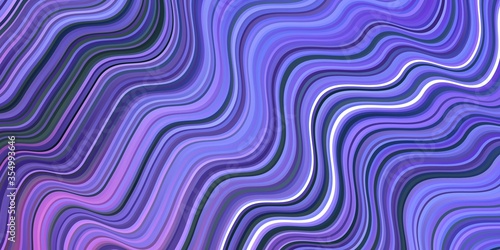 Light Purple  Pink vector pattern with curved lines.