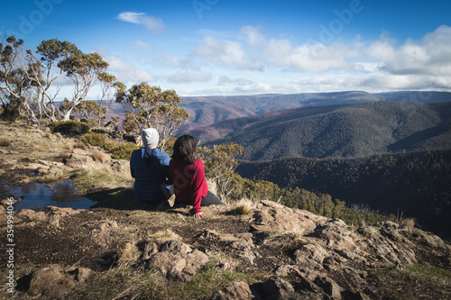 Couple contemplating the horizon