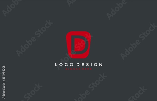 Letter D Logo Design Inside Modern Abstract Shape © idrdesign