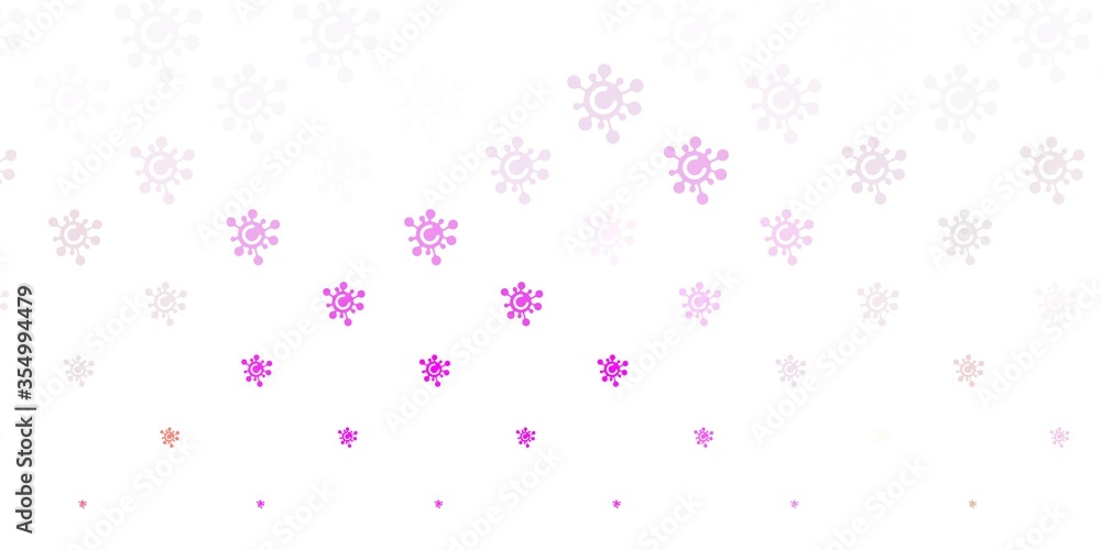 Light Pink, Green vector pattern with coronavirus elements. Light Pink, Green vector pattern with coronavirus elements.