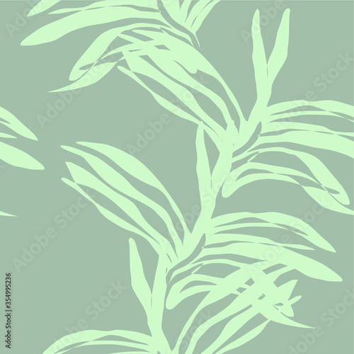 Vector seamless. pattern wiht abstract leaves.