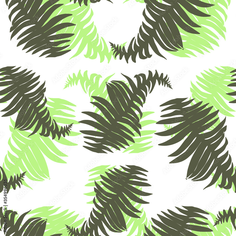 Vector seamless. pattern wiht abstract leaves.