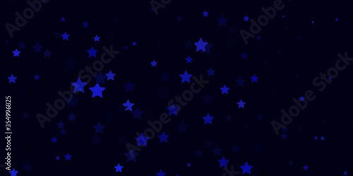 Dark Purple vector layout with bright stars. Shining colorful illustration with small and big stars. Design for your business promotion.