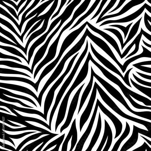 Animal print, zebra texture. Endless texture for fabric and paper print, scrapbooking. Black and white african safari design.
