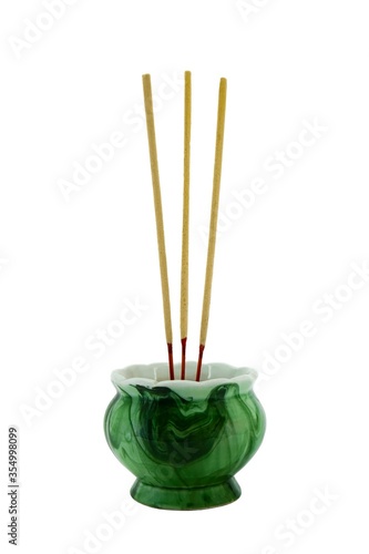 Incense burner on a white isolate