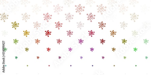 Light Green, Red vector template with flu signs.