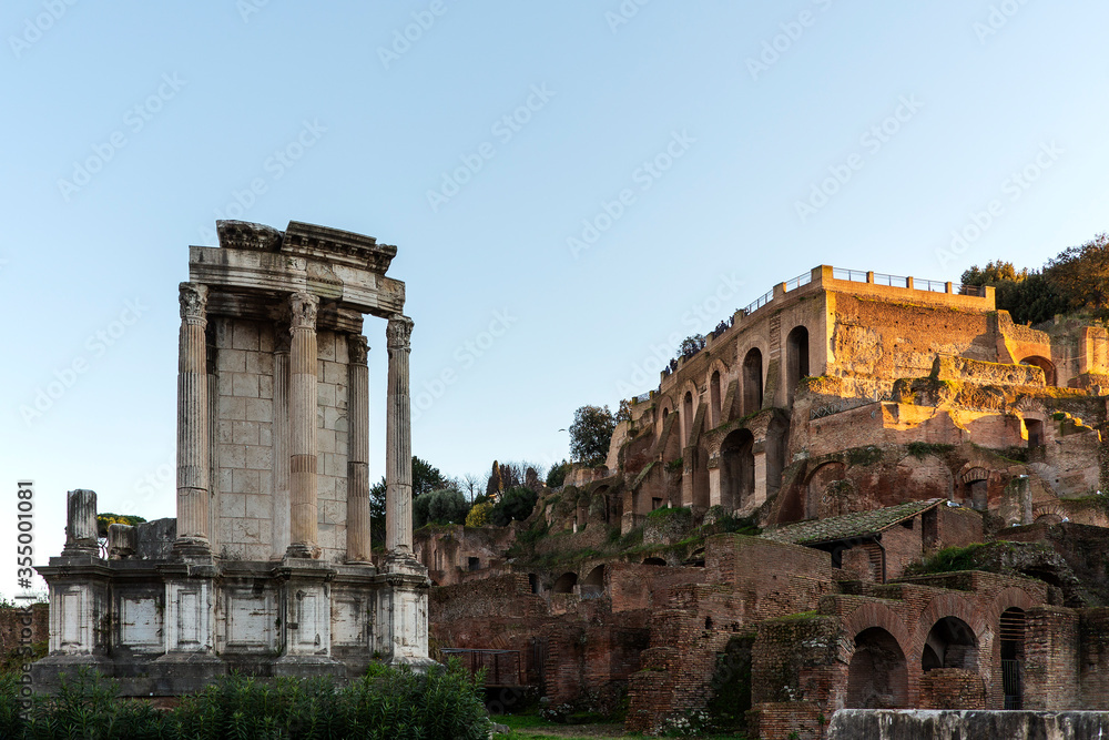 Ruins of Roman forum, Rome, Italy