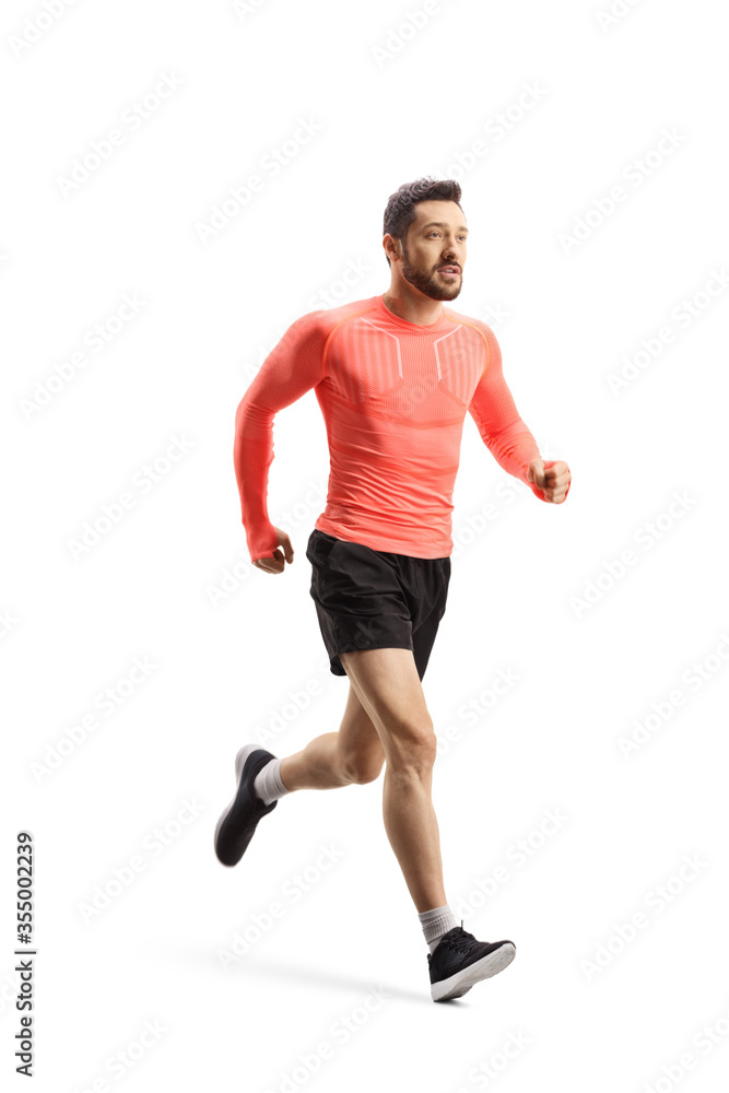 Fit young man running
