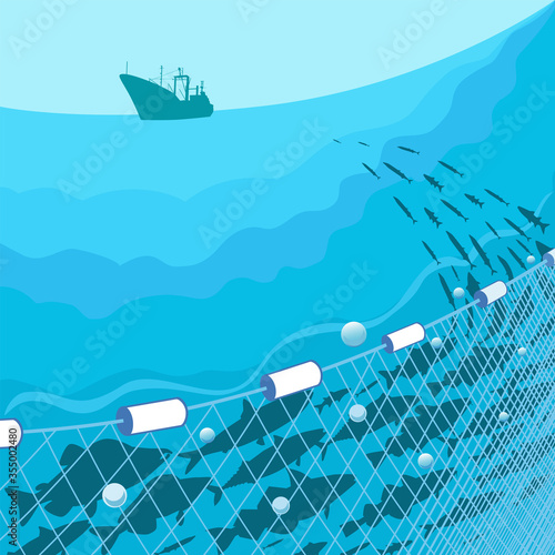 Fishing in the sea