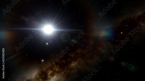 abstract cosmic background, planets in space, alien planet, exo planet, detaled plane surface 3d render photo