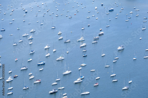 Yachts in the marina of Rio de Janeiro Brazil