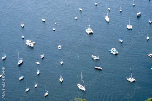 Yachts parked in Rio Bay