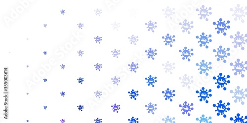 Light blue vector texture with disease symbols.