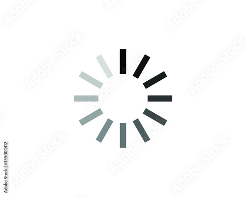 Isolated loading circle icon vector