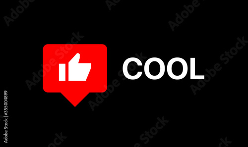 Youtube Like. Social Media Reaction Lower Third. Vector Illustration On Black Background