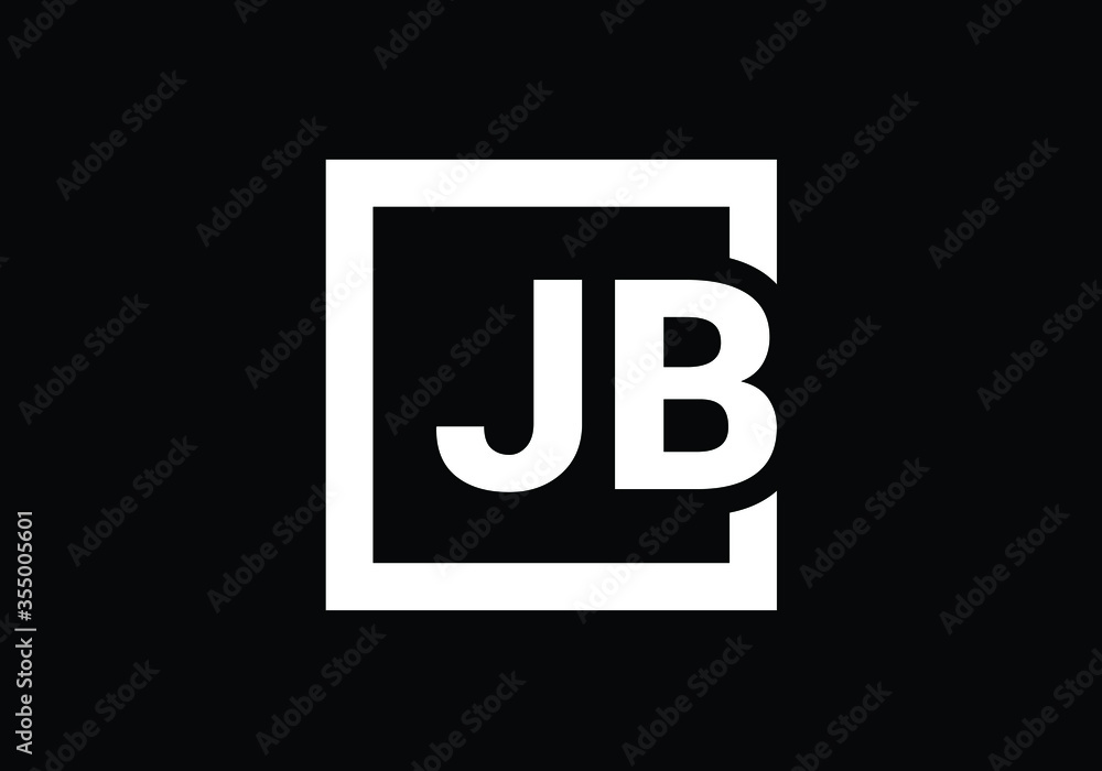 Initial Monogram Letter J B Logo Design Vector Template. JB Letter Logo Design Initial Monogram Letter J B Logo Design Vector Template. JB Letter Logo Design