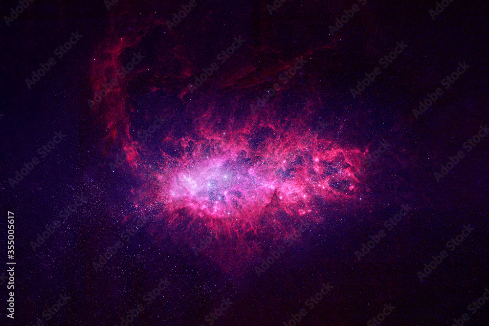 Fototapeta premium Beautiful space, color nebula. Elements of this image were furnished by NASA.