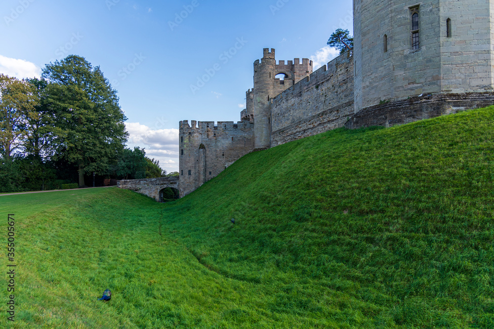 Medieval Warwick castle in Warwickshire, England, UK