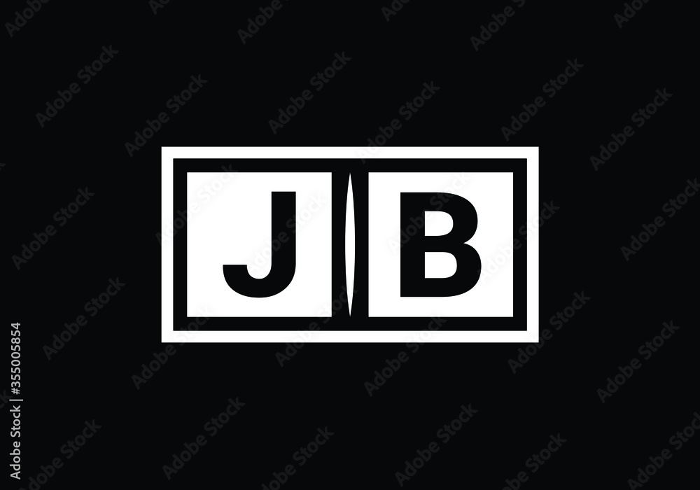 Initial Monogram Letter J B Logo Design Vector Template. JB Letter Logo Design Initial Monogram Letter J B Logo Design Vector Template. JB Letter Logo Design