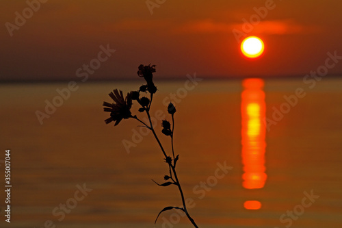 sunset on the Kiev Sea, Ukraine, Kyiv,  Dnieper