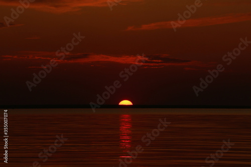 sunset on the Kiev Sea, Ukraine, Kyiv,  Dnieper