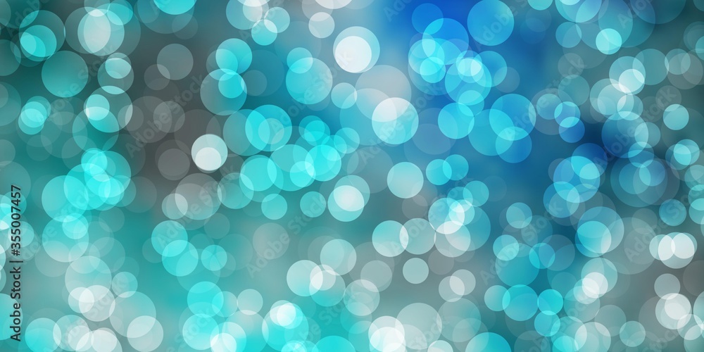 Light BLUE vector layout with circle shapes. Abstract decorative design in gradient style with bubbles. New template for a brand book. Light BLUE vector layout with circle shapes. Abstract decorative design in gradient style with bubbles. New template for a brand book.