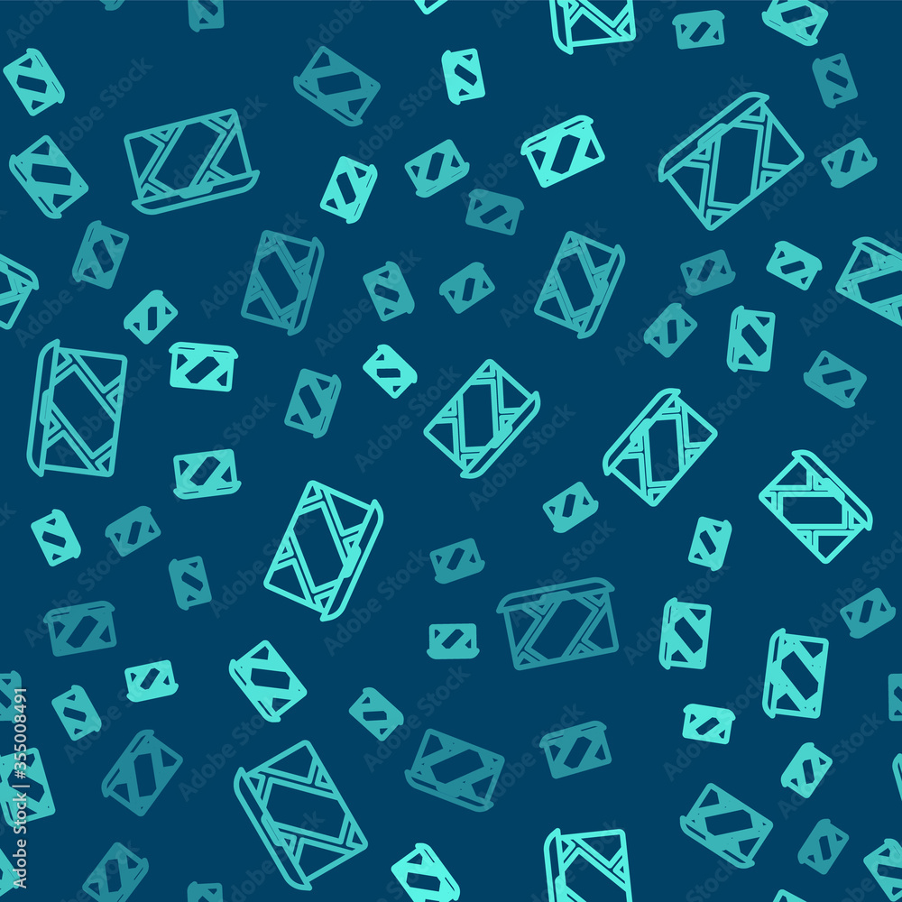 Green line Infographic of city map navigation icon isolated seamless pattern on blue background. Laptop App Interface concept design. Geolocation concept. Vector Illustration Green line Infographic of city map navigation icon isolated seamless pattern on blue background. Laptop App Interface concept design. Geolocation concept. Vector Illustration
