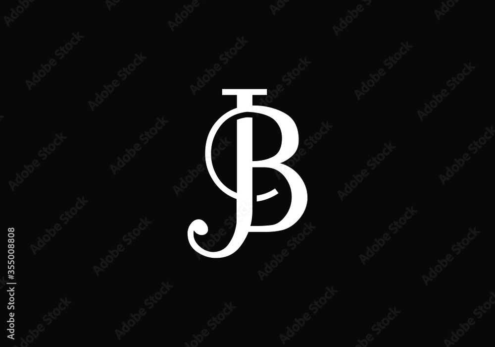 Initial Monogram Letter J B Logo Design Vector Template. JB Letter Logo Design Initial Monogram Letter J B Logo Design Vector Template. JB Letter Logo Design