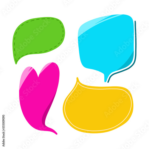 Colourful speech bubbles for you message in cartoon style