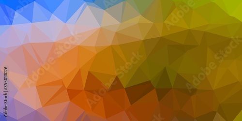 Light blue  yellow vector gradient polygon layout.