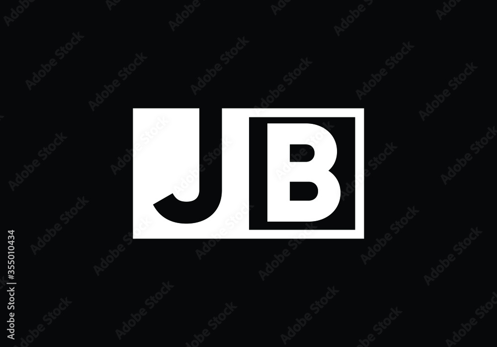 Initial Monogram Letter J B Logo Design Vector Template. JB Letter Logo Design Initial Monogram Letter J B Logo Design Vector Template. JB Letter Logo Design